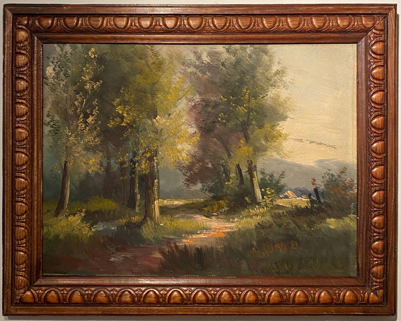 Painting, Landscape, Lyon School, mid-20th century