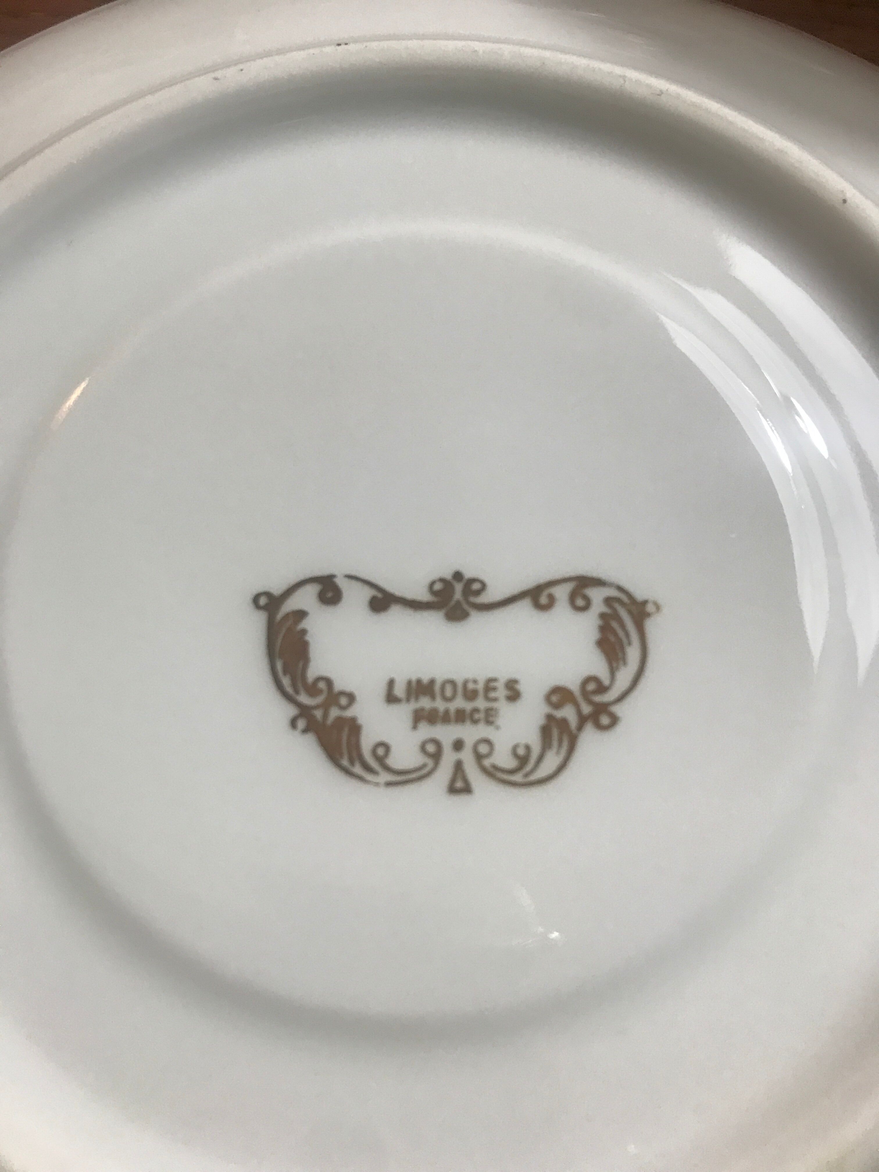 4 cups and tea saucers in 1970 Golden Limoges
