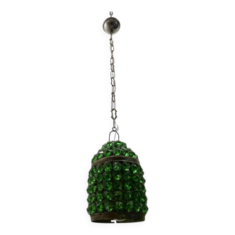 Small Green Crystal Light Pendant 1960’s