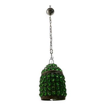 Small Green Crystal Light Pendant 1960’s