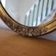 Miroir ovale doré vintage