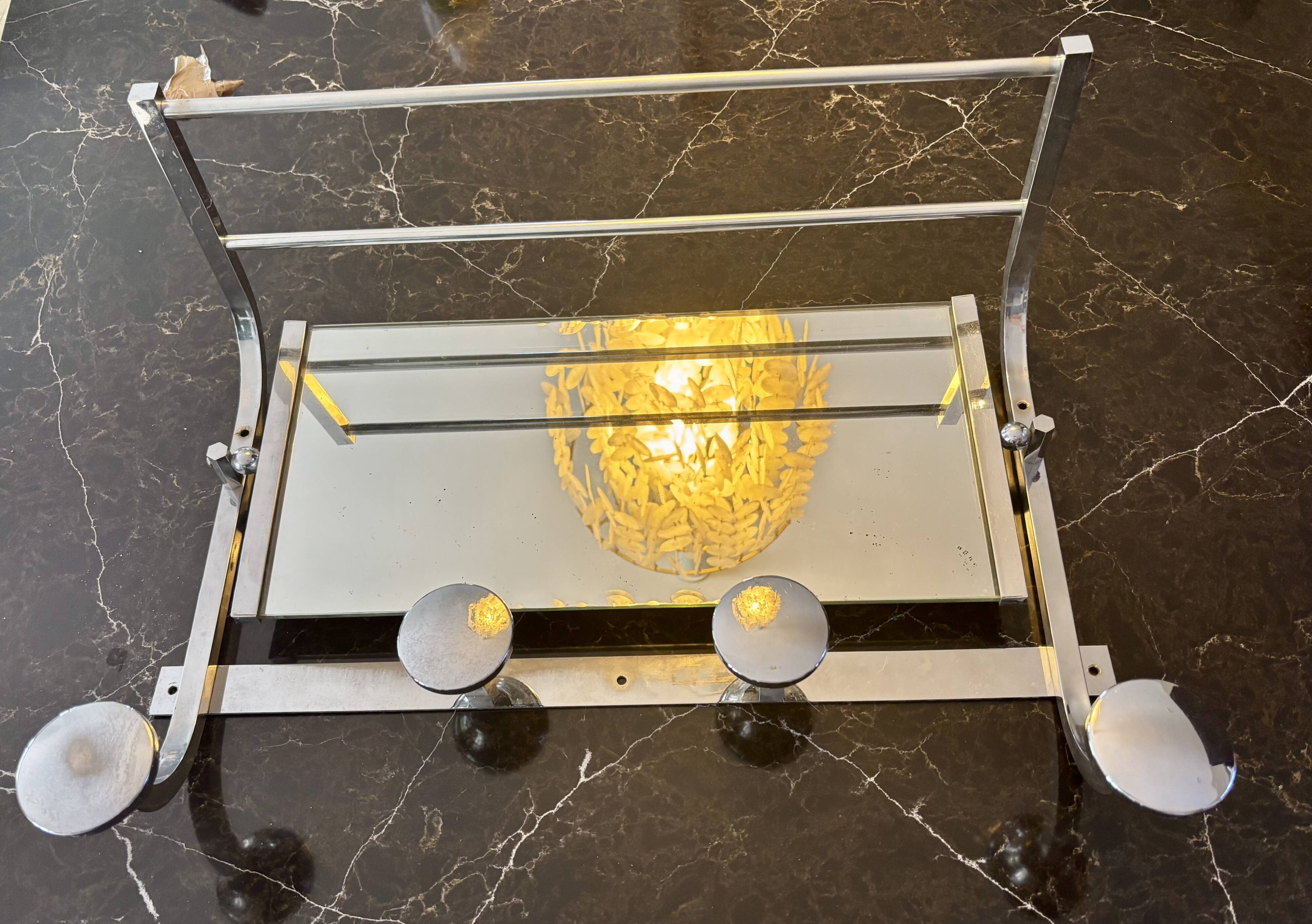 Wall-mounted coat rack Art Deco
