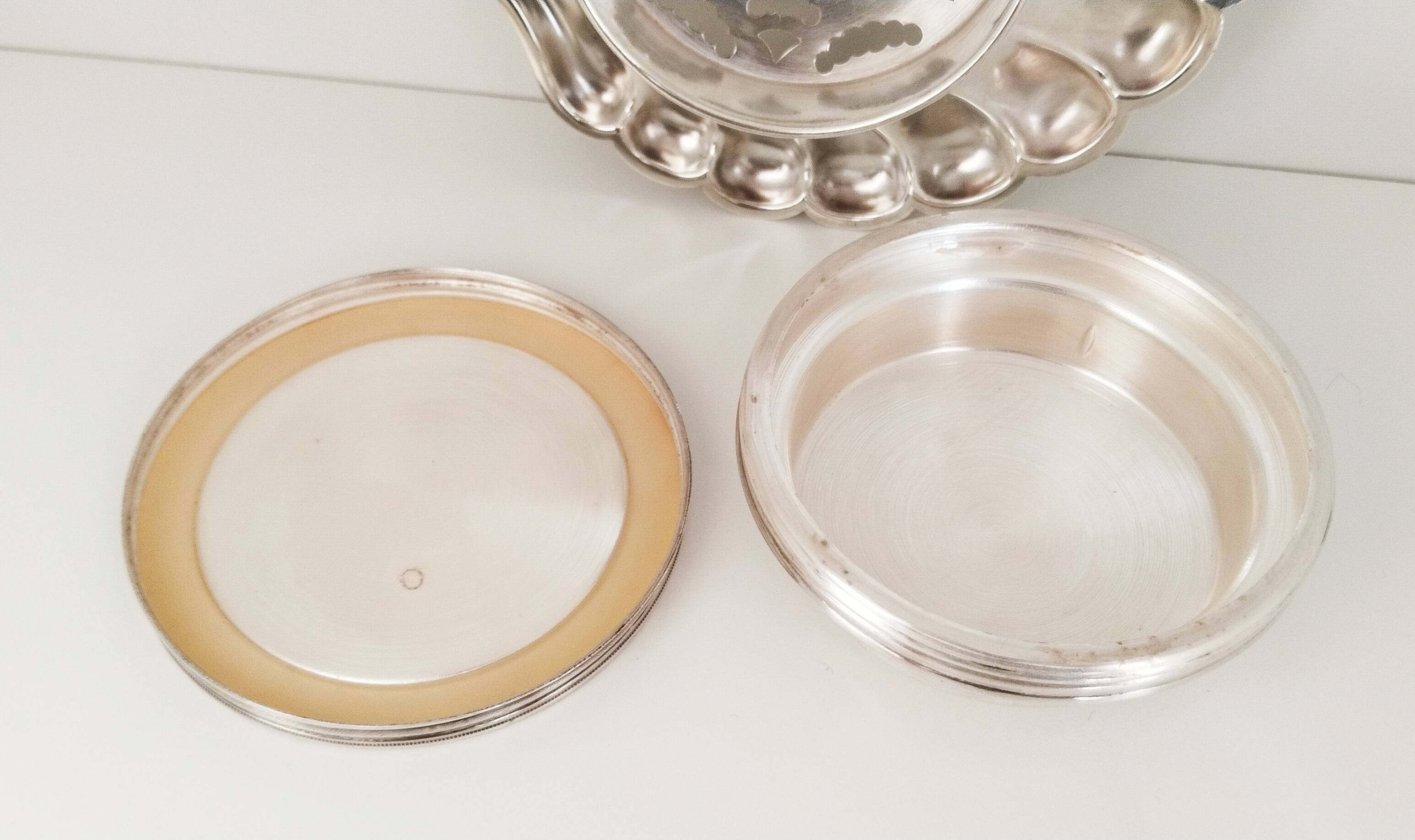 Coquillor-Ice Silver Butter Dish