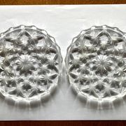 Paire de dessous de bouteille en cristal