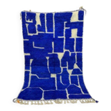 Berber wadi zem rug in blue color, size 150 x 250 cm