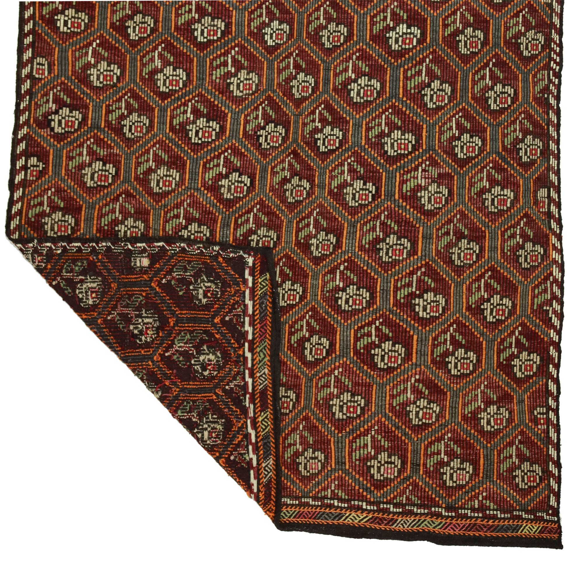 Anatolian handmade kilim rug 290 cm x 183 cm