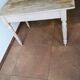 Table en bois bureau patine grise