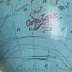 Globe vintage 1963 terrestrial Taride tripod glass world map - 28 cm