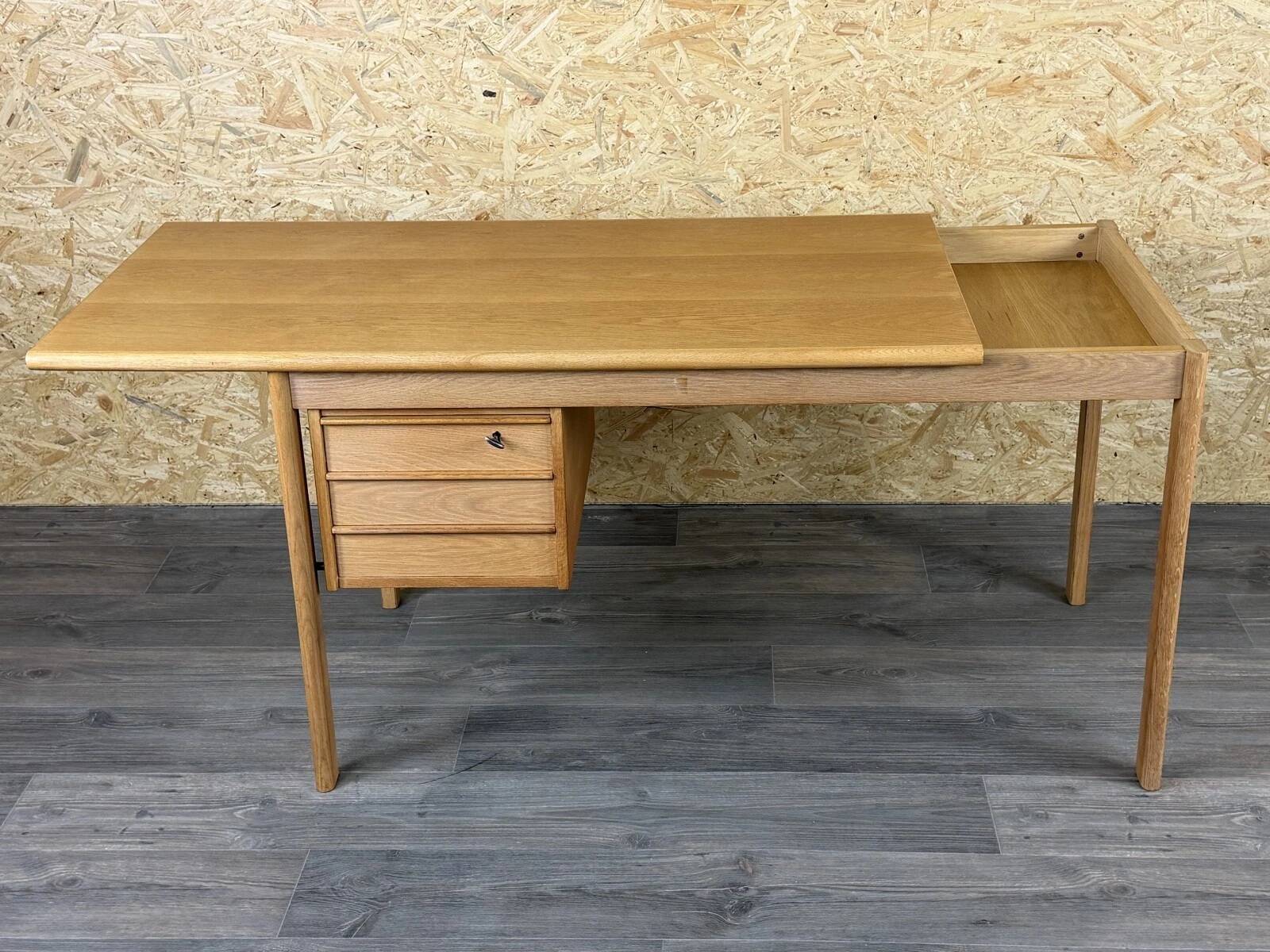 1960s 1970s Oak Writing Desk Sliding Top by Peter Løvig Nielsen for Løvig