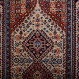 Fringe rug in Persian wool 156x68cm
