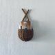 Vintage wall basket in rattan