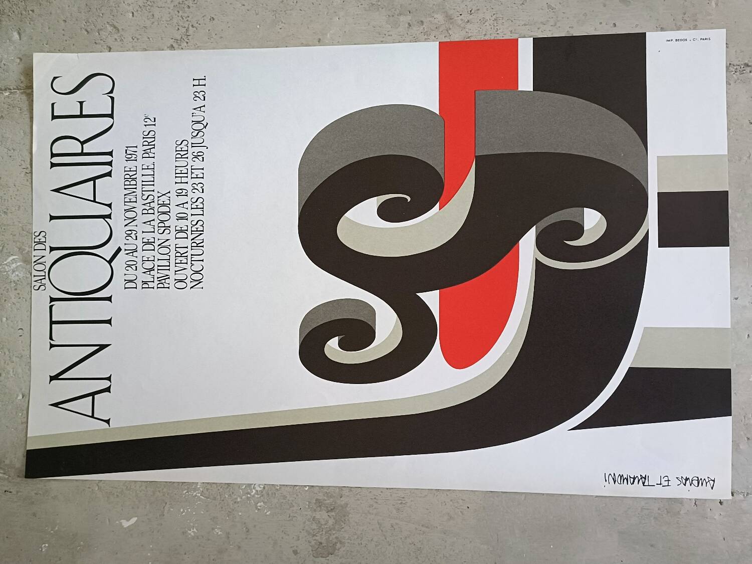 Original poster for the Antiques Fair