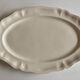 Sarreguemines ivory dish with oval godrons 44cm