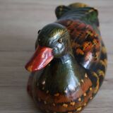 Decorative hand painted ceramic duck
