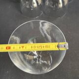 6 large glasses in light blown crystal