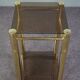 Hollywood Regency Golden Smoked Glass Side Table