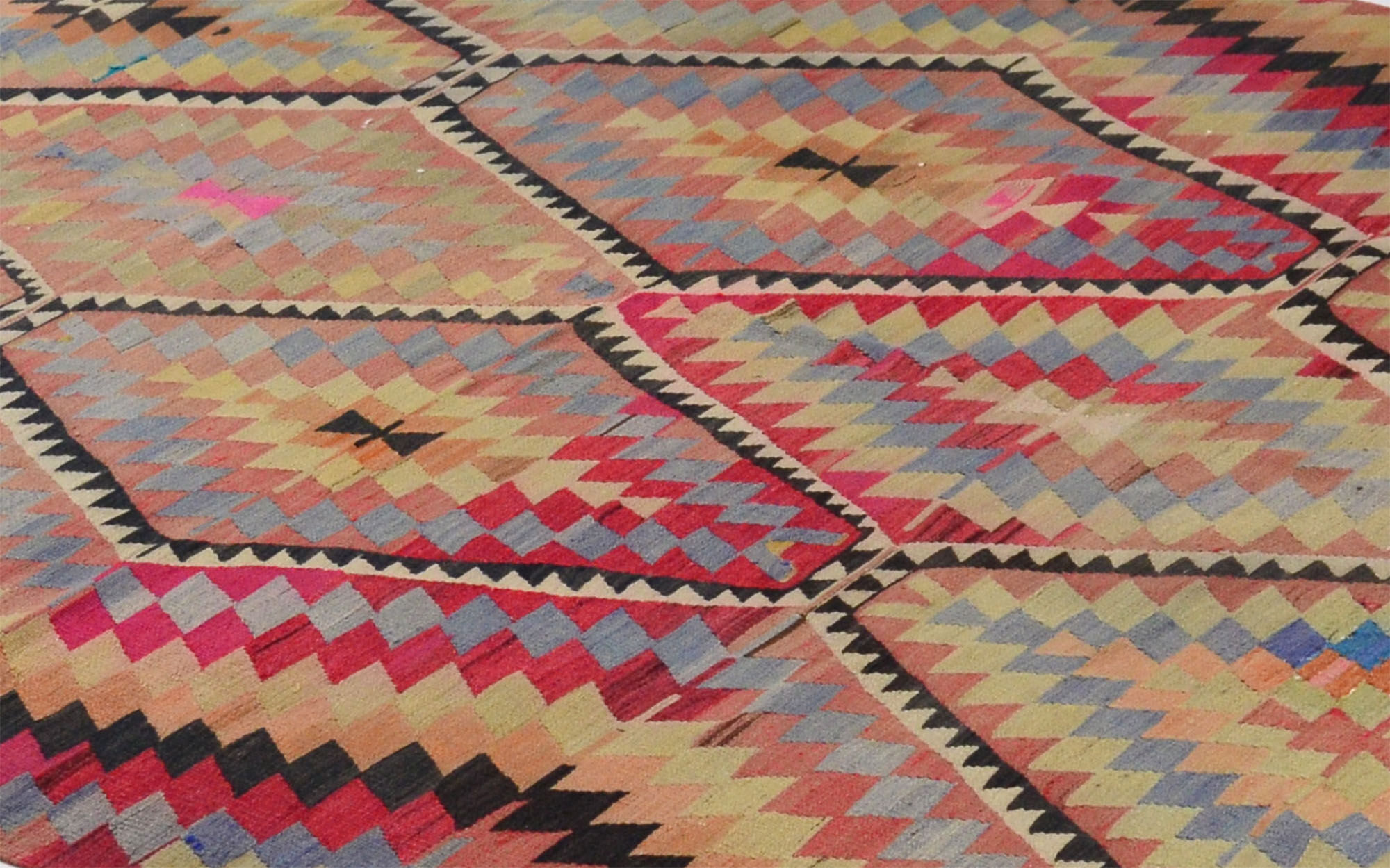 Anatolian handmade kilim rug 288 cm x 178 cm