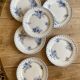 Set of 6 old dessert plates - Flore de Sarreguemines