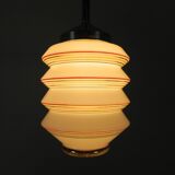 Vintage hanging lamp with glass shade, lantern model, 1950s
