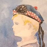 Portrait Enfant écossais 1932 Cadre