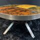 Roche Bobois coffee table design 1960-1970 ceramic top on metal.