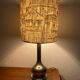 Vintage lamp published by Pettini Stiga and fabric shade Güell Lamadrid, Italy.