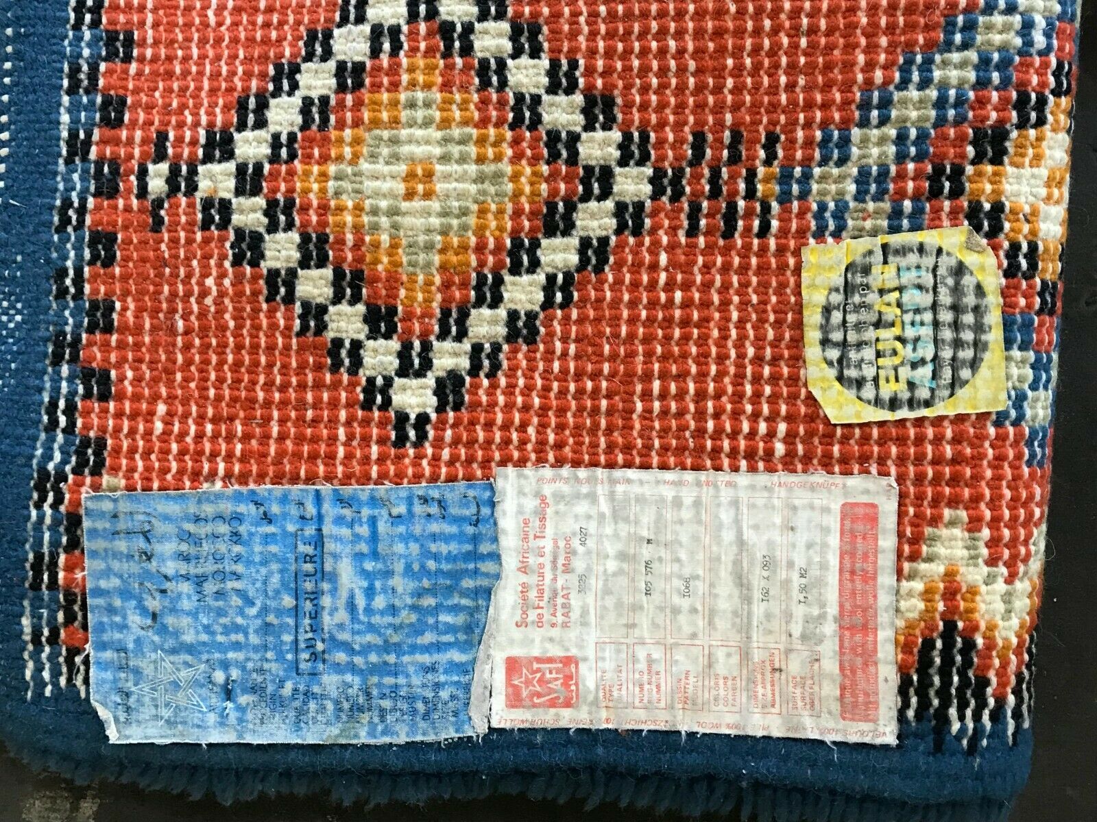 60s 70s Runner Rug Carpet Rug Space Age Flower Power Design 60s 70s