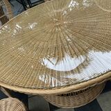 Vintage rattan garden furniture