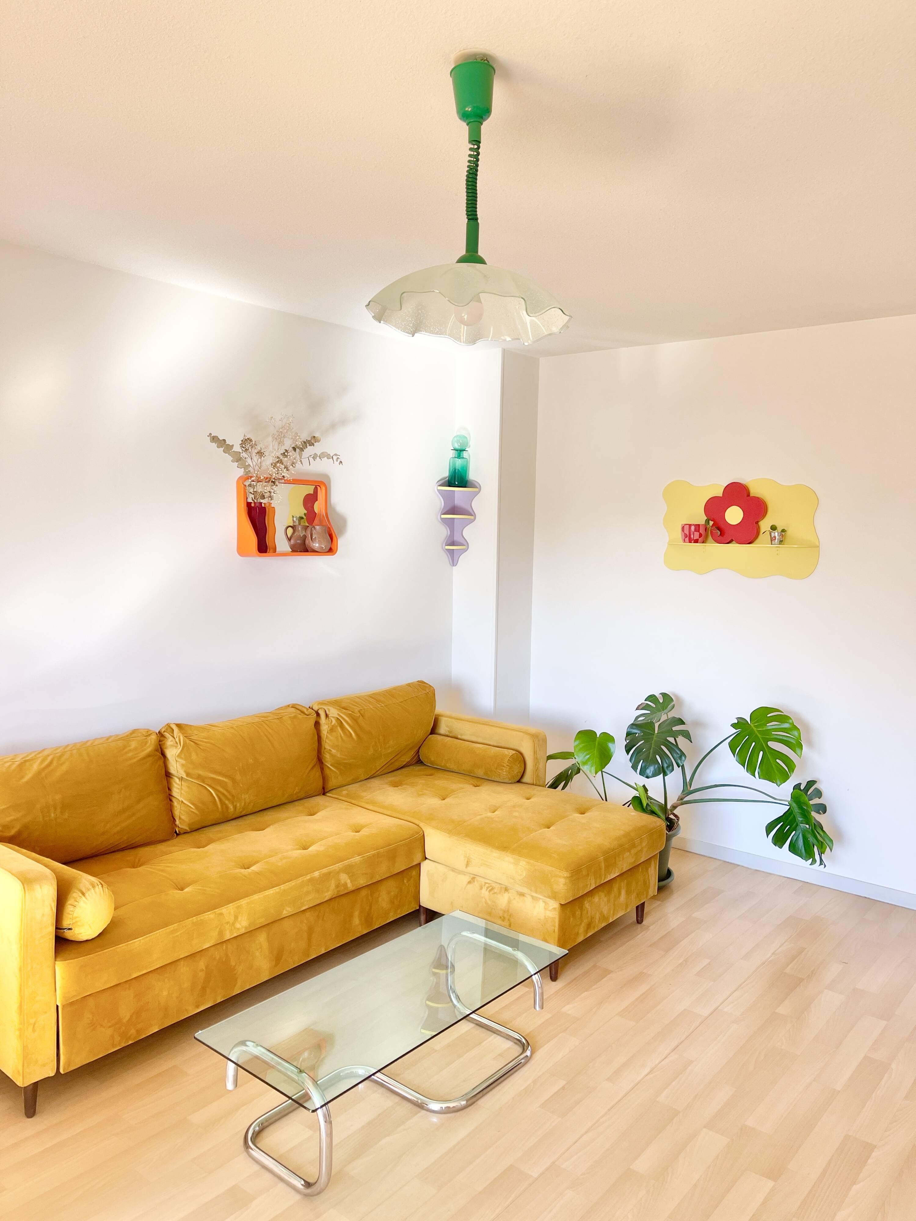 Chrome and smoked glass coffee table