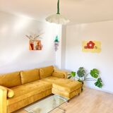 Chrome and smoked glass coffee table