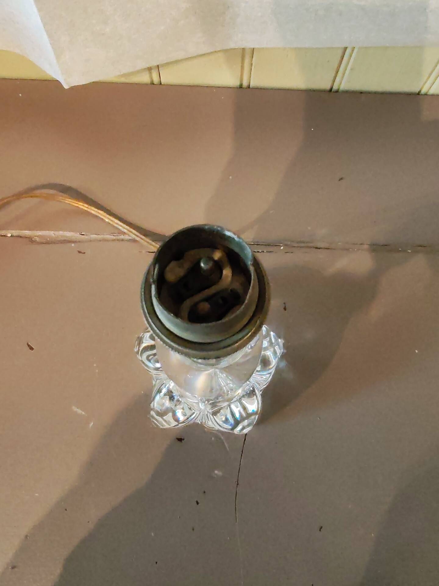 Vintage glass lamp base