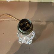 Pied de lampe vintage en verre