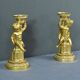 Pair of Gilt Bronze Candlesticks, Louis XVI Style – Mid 19th Century