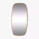 Rearview mirror and free form from the 50s - 60s on gold frame