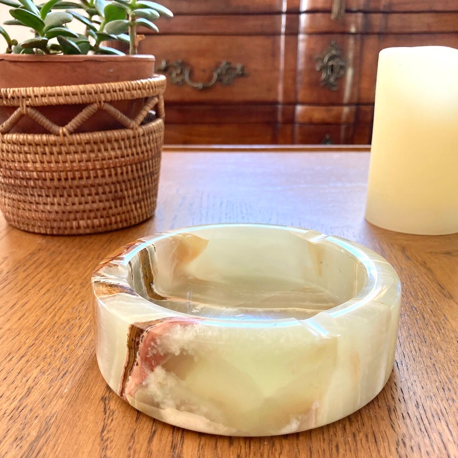 Marble onyx ashtray