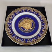 Rosenthal Versace Medusa Blue Porcelain Plate in Black Box