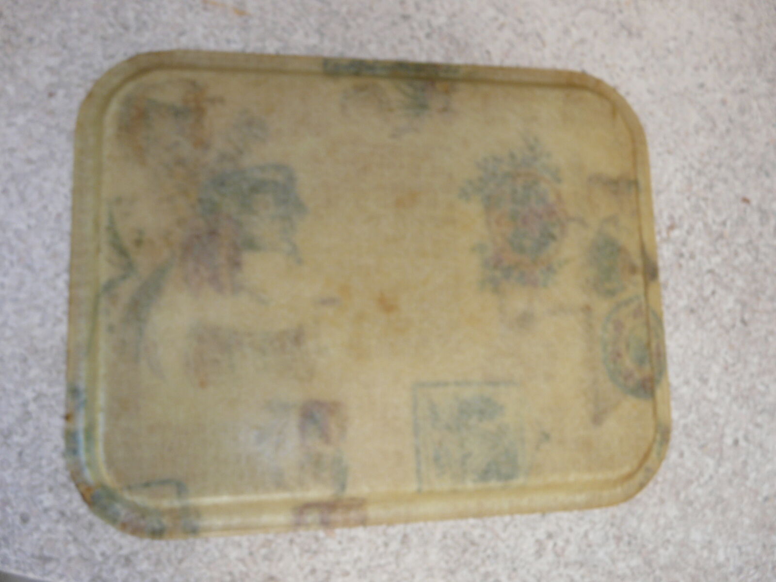 Vintage tray fiberglass pattern kitchen objects