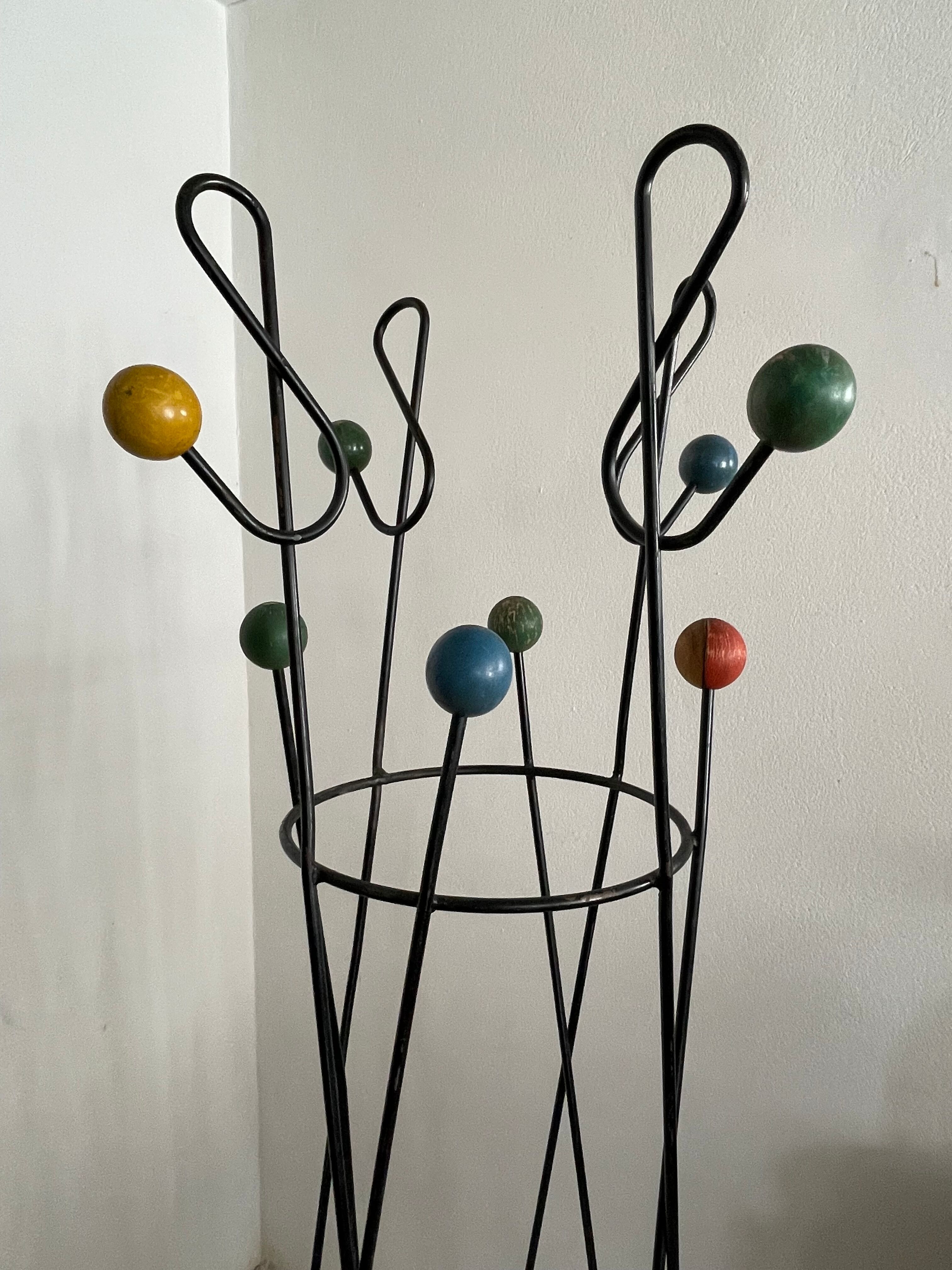 Coat rack floor key 1950