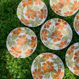 Suite of 7 dessert plates Digoin