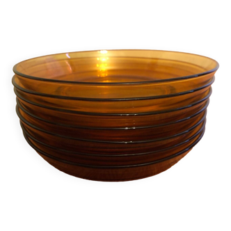 Set of 7 Vereco soup plates