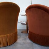 Pair of armchairs toads velvet