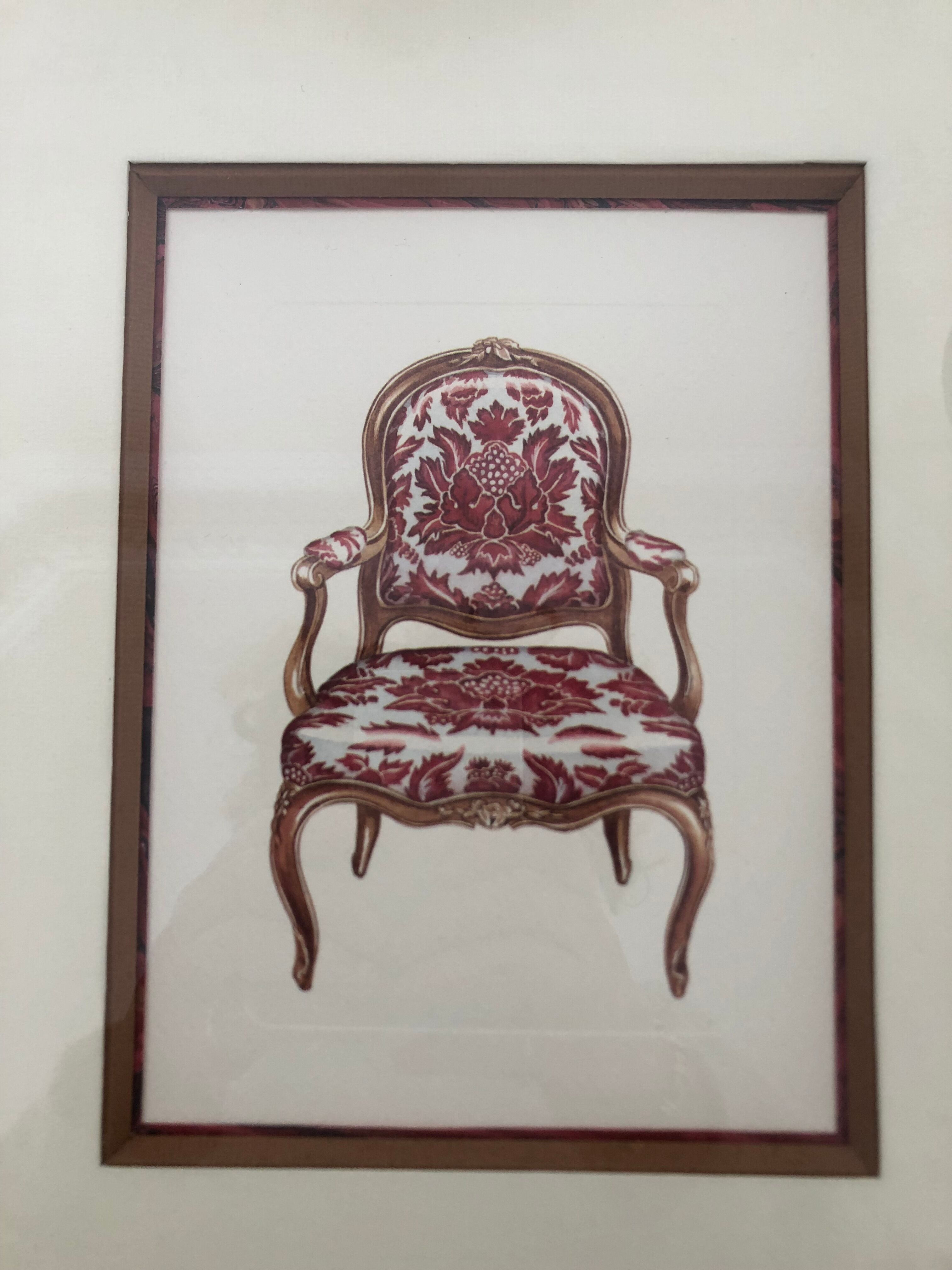 Pair of frames, tapestry