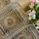 Duralex vintage glass and silver metal tray/servant