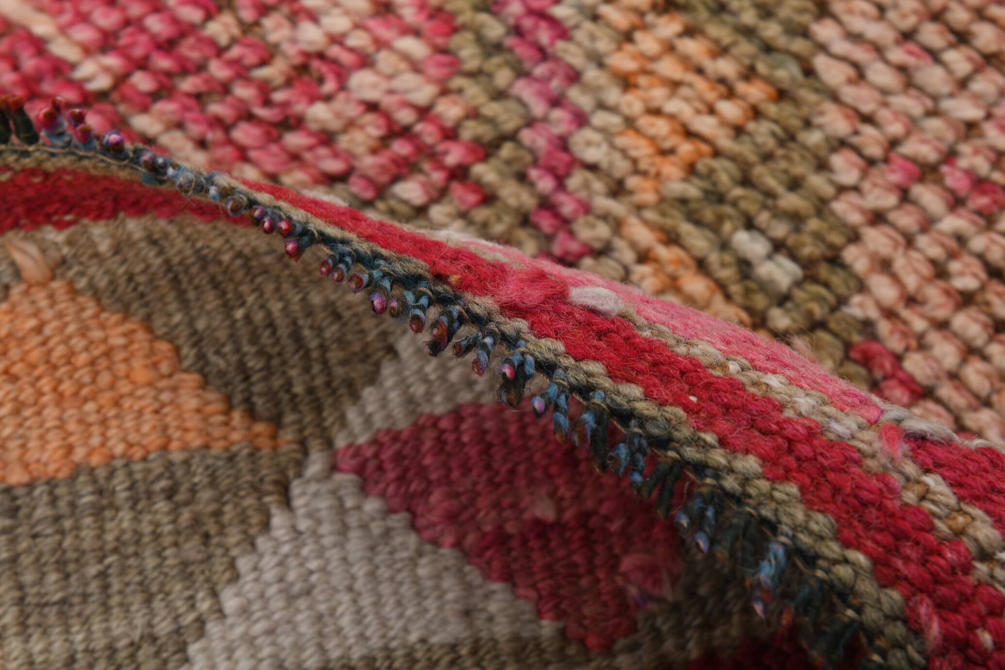 3x10 Red Pink Oriental Vintage Runner Rug, 95x317Cm