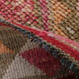 3x10 Red Pink Oriental Vintage Runner Rug, 95x317Cm