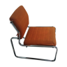 Orange chrome frame armchair