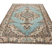 Tapis persan vert sarcelle et marron 6x9, 173x270 cm