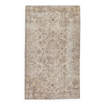Beige & Brown Classic Vintage Rug, 165x284Cm