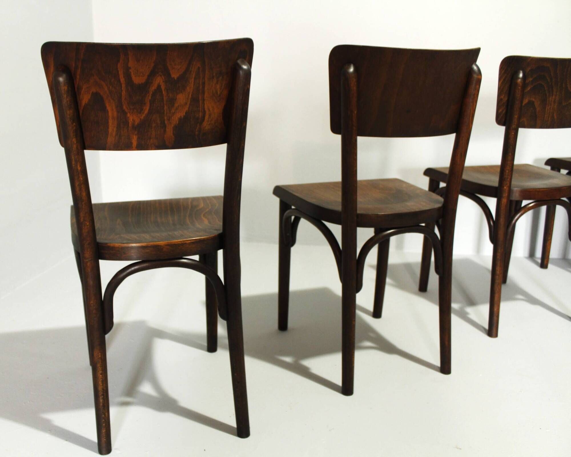 Pub Chairs from Thonet H-48, 1930s, Set of 4