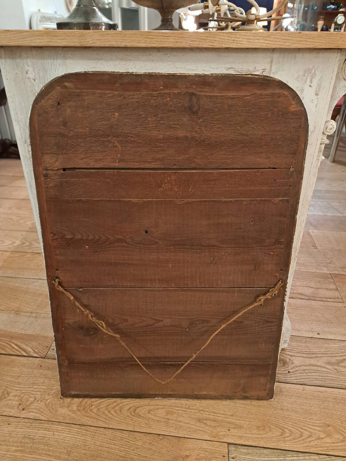 Louis Philippe style mirror in patinated stucco